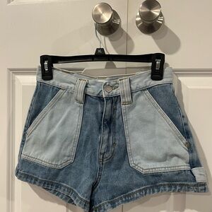 PacSun Two-Tone Blue Jean Shorts